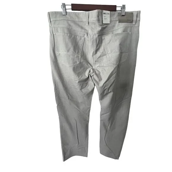 MAC Jeans Arne Modern Straight Mid-Rise Stretch Tan Denim Mens 40x30 MSRP $175 - Picture 5 of 14